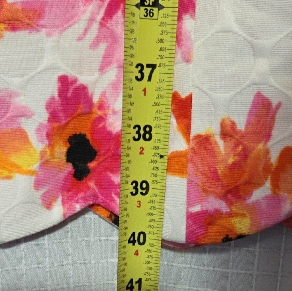 Kasper Dress Womens 18 Pink Convent Garden Printed Jacquard Sleeveless *NWT* - Picture 5 of 13